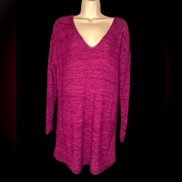 Eddie Bauer sweater V neck tunic top - Picture 1 of 4